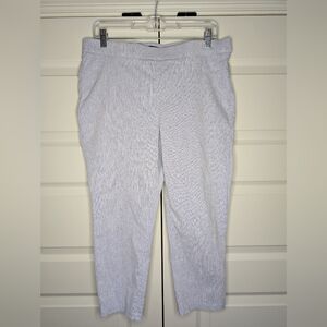 Zac & Rachel Womens Size 14 Blue White Ankle Pants